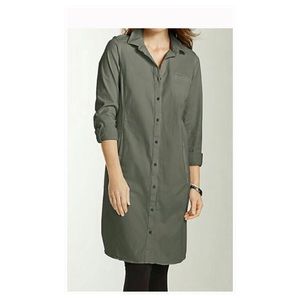🔥HP🔥 J.Jill Live in Chino Safari Green Trench Dress